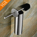 support mural porte-brosse de toilette en acier inoxydable brossé