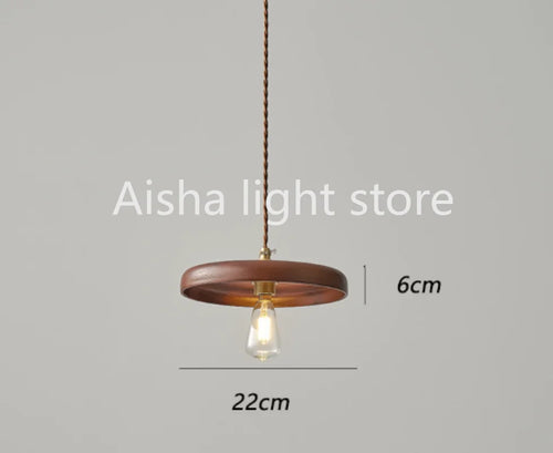 suspension vintage en bois massif pour un éclairage chaleureux intérieur