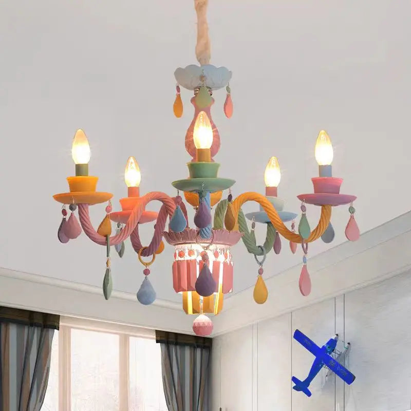lustre arc-en-ciel en cristal design kawaii pour décoration chambre enfant - vue 2 sur 18