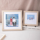 Minimalist Square Wooden Photo Frame, Stylish Desk Decoration, Display Frame for Art and Pictures, Home Decor, Family Photo Wall