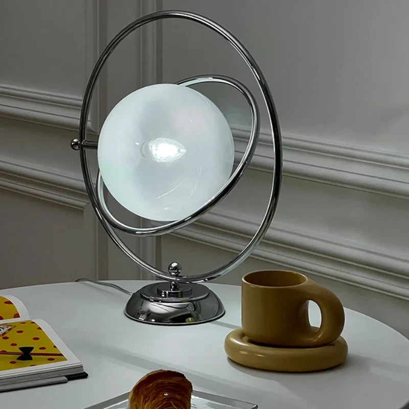 lampe de bureau design italienne en verre rotative élégante - vue 7 sur 7