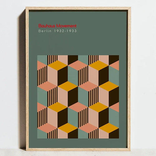 Bauhaus geometric posters for modern minimalist decor