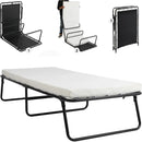 Folding Bed,Adult Guest Bed,80x190cm with 7cm Thick Memory Foam Mattress, Single Bed, Foldable Bed with Mattress Portable