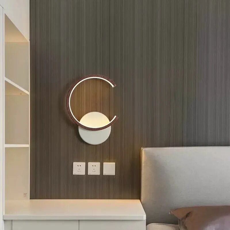 Applique murale LED en bois moderne - vue 3 sur 8