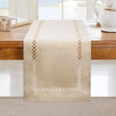 Chemin de table lin motif ajouré moderne chic