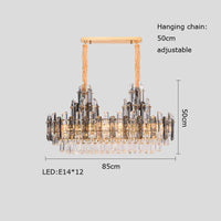 lustre suspendu ovales en cristal à led dimmable tendance 2022