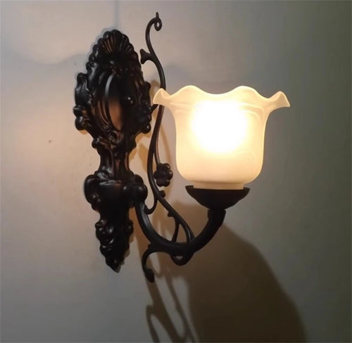applique murale rétro classique en verre pour décoration intérieure - vue 5 sur 7
