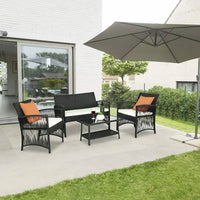 ensemble de meubles de jardin en rotin pour extérieur