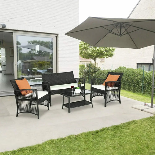 ensemble de meubles de jardin en rotin pour extérieur