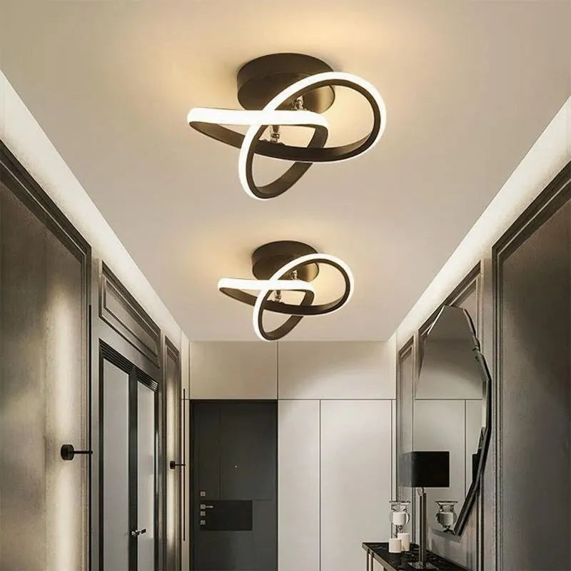 Minimalist rounded LED ceiling light - vue 5 sur 10