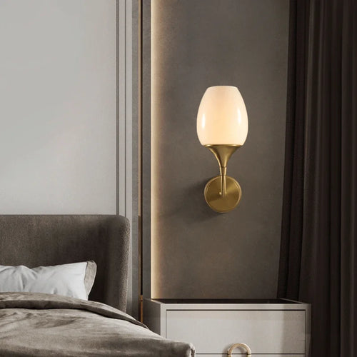 Nordic minimalist copper wall light for decorative lighting - vue 5 sur 8