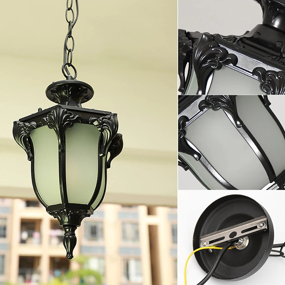 lampe extérieure suspendue pour jardin et balcon étanche - vue 8 sur 7