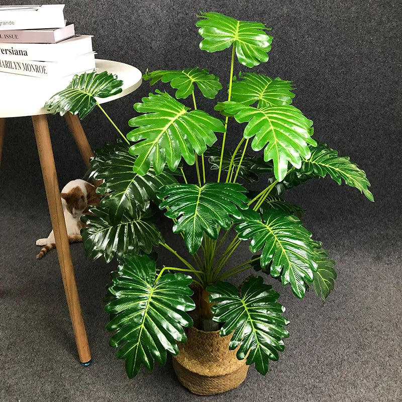 grandes plantes artificielles avec feuilles de palmier décoratives - vue 5 sur 12