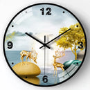 horloge murale en verre design moderne style chinois créatif et muet