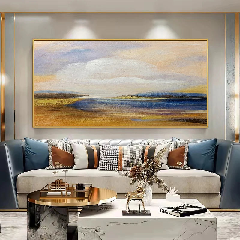 décoration murale abstraite personnalisable peinture sur toile artisanale - vue 3 sur 9