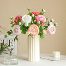 Realistic decorative silk lotus branch artificial flowers