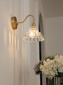 Minimalist Japanese style brass and glass LED pendant light Nordic luxury