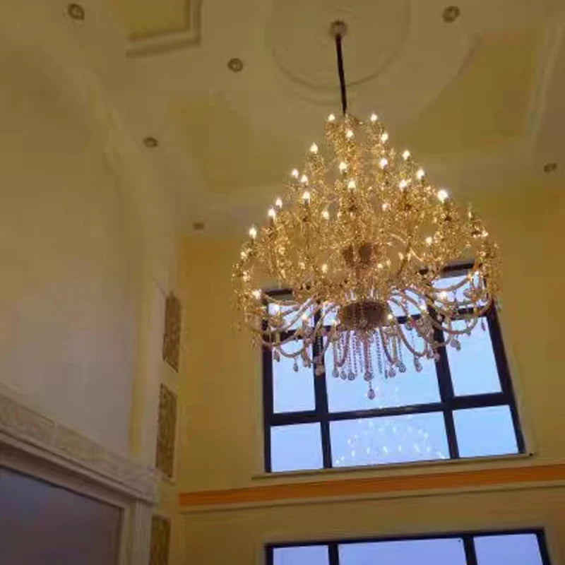 lustre moderne en cristal pour un éclairage élégant et raffiné - vue 7 sur 8