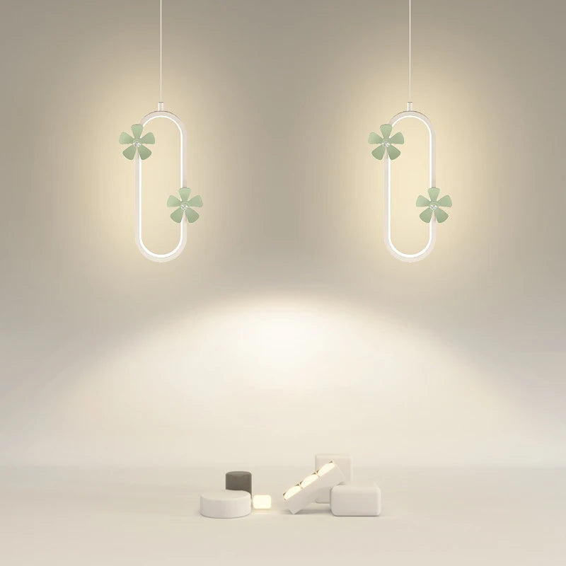 Modern petal-shaped pendant light for minimal nordic style - vue 4 sur 10