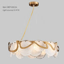 lustre post-moderne en verre simple pour salon luxueux