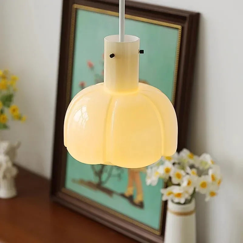 Suspension LED en verre au style nordique - vue 6 sur 11