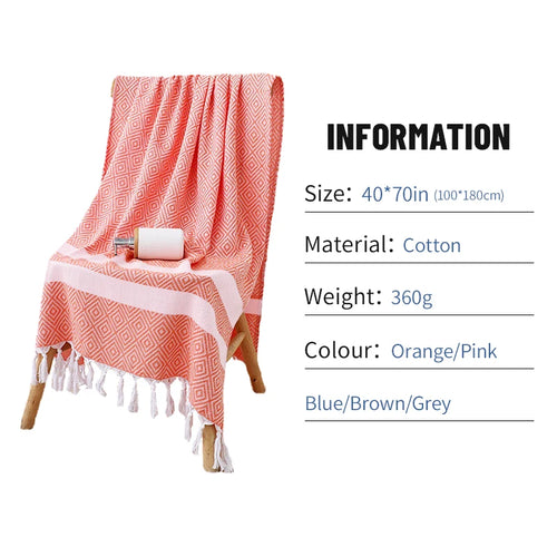 Serviette de plage turque coton motif imprime 180cm