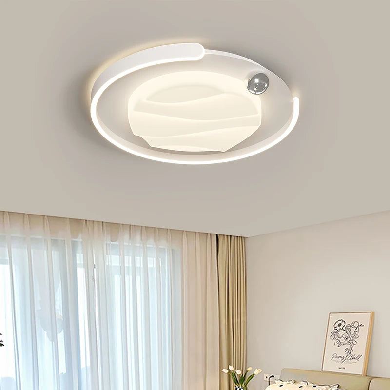 plafonnier led style français moderne télécommande éclairage intérieur chaud - vue 4 sur 12