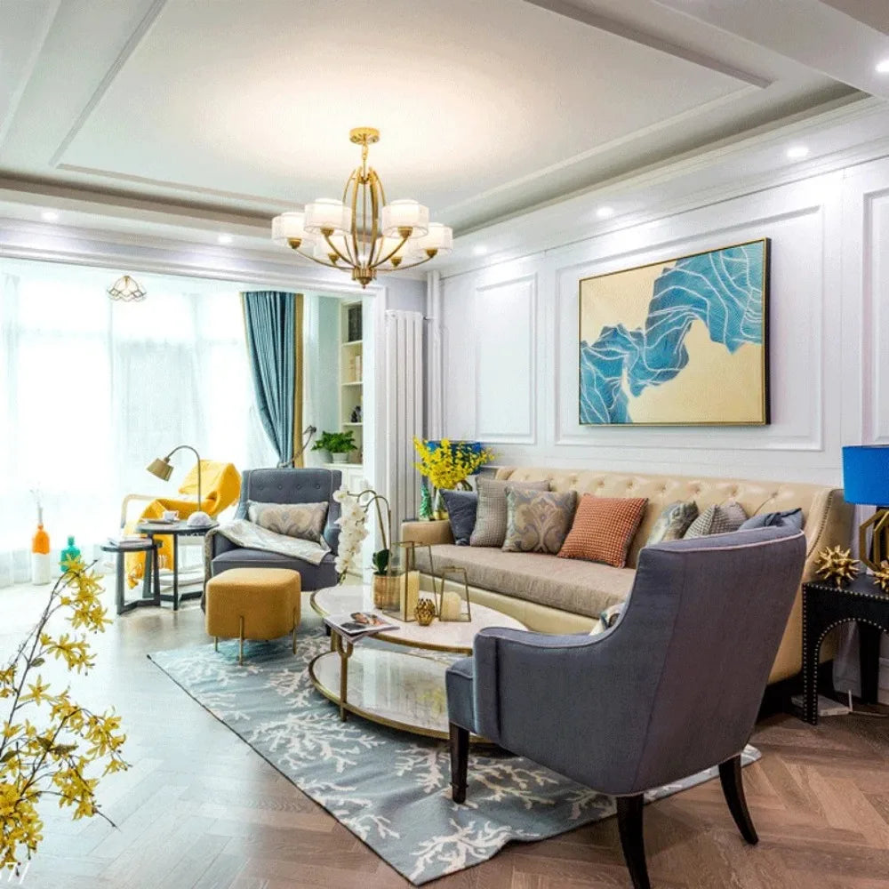 plafonnier led moderne de luxe nordique décoration maison - vue 5 sur 8
