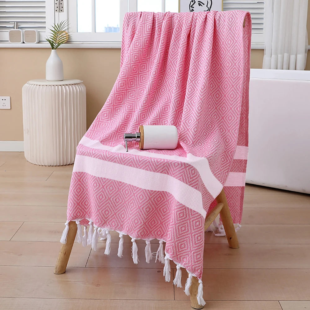 Serviette de plage turque coton motif imprime 180cm - vue 4 sur 7