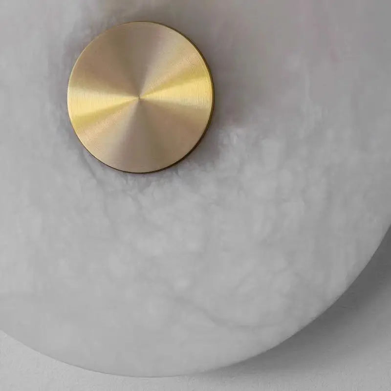 applique murale led moderne en marbre et cuivre 3000k artistique - vue 11 sur 11