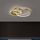 Modern minimalist gold LED ceiling light for indoor and outdoor use