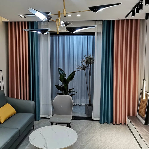 Rideau style nordique moderne occultant plissé salon chambre