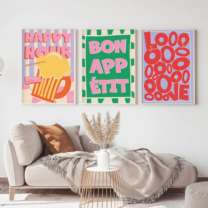 affiche de citation disco mon chéri pour décoration murale cuisine