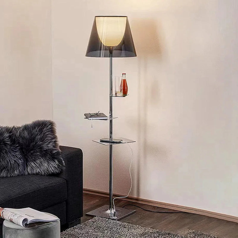 lampadaire ktribe avec étagère design italien veilleuse acrylique protection des yeux