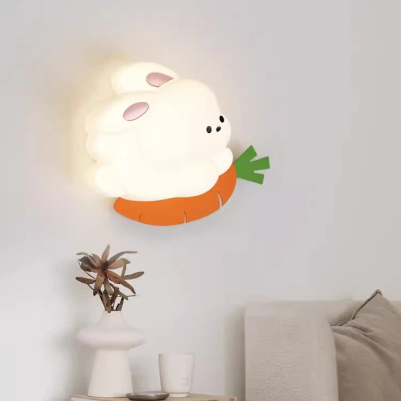 applique murale lapin mignon pour chambre enfant chaleureuse et moderne - vue 4 sur 8