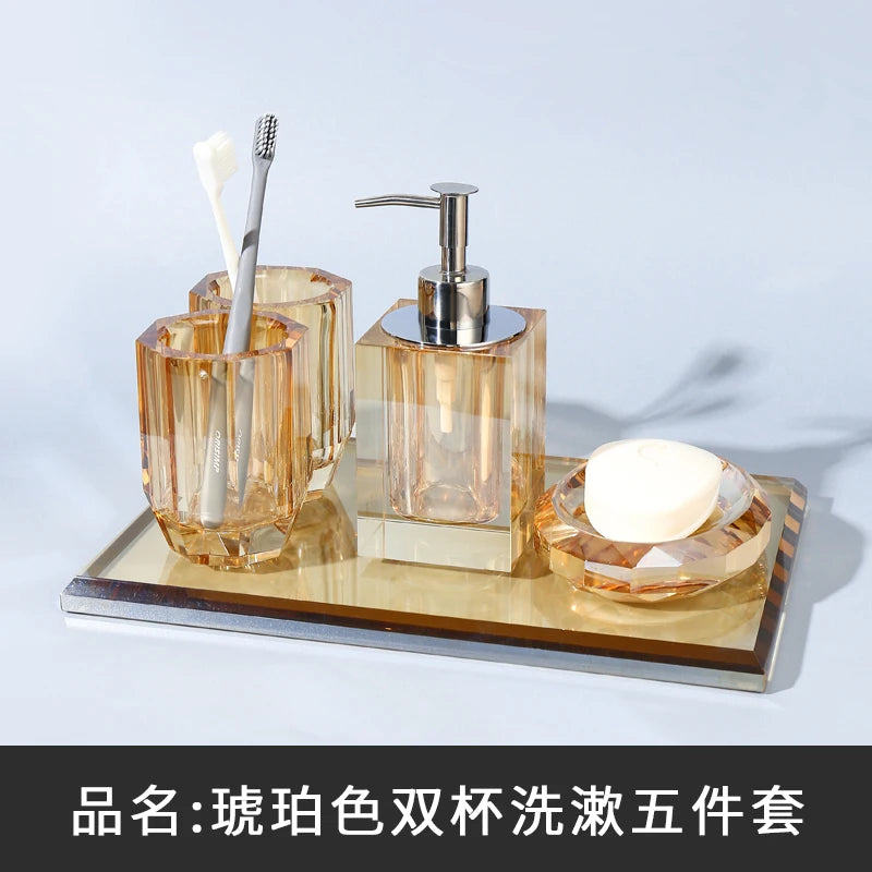 ensemble de produits de toilette en cristal et verre - vue 15 sur 18