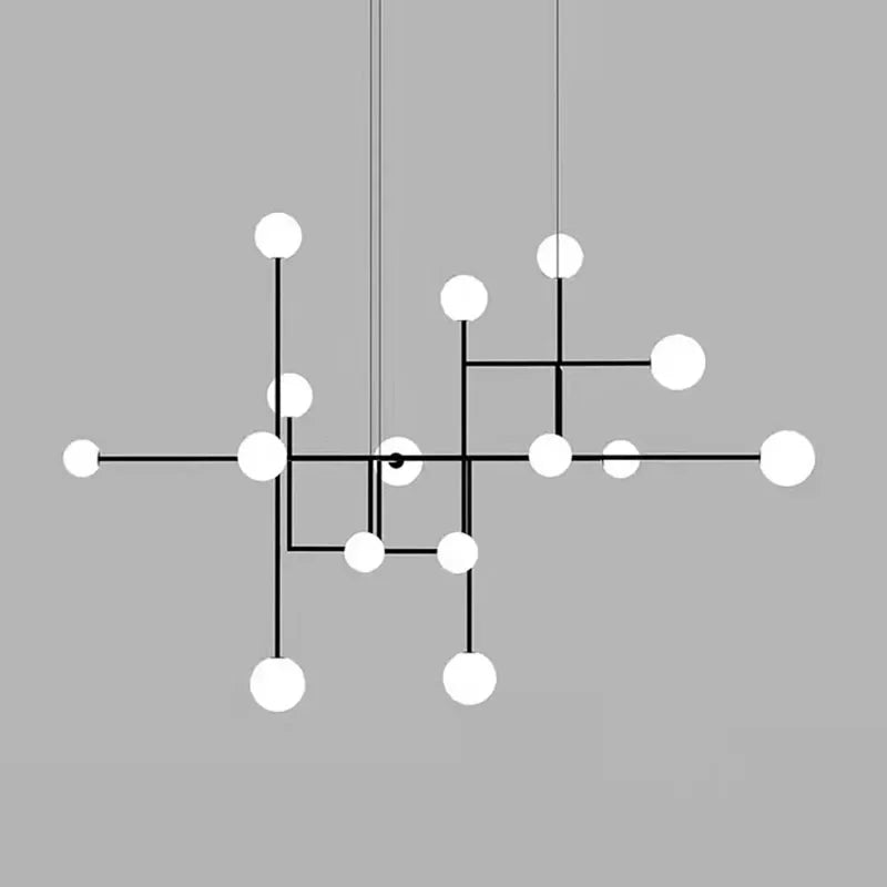 Lustre Design LED Hôtel Hall Foyer Salle à manger Or Métal Éclairage 15 Verre Blanc G9 Ampoule Art Déco - vue 6 sur 7