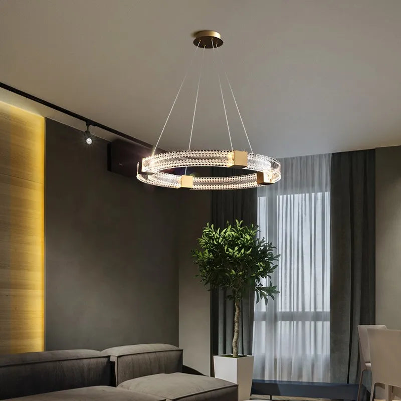 suspension à led en forme d'anneau pour loft et restaurant - vue 3 sur 10
