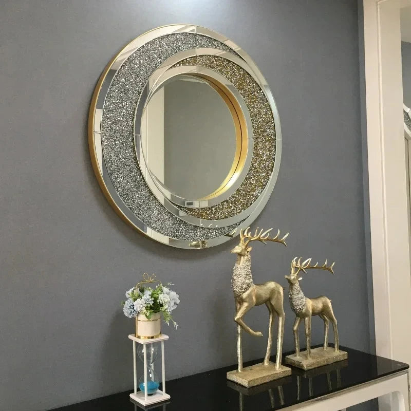 miroirs décoratifs ronds art de luxe nordiques créatifs pour décoration maison - vue 3 sur 8