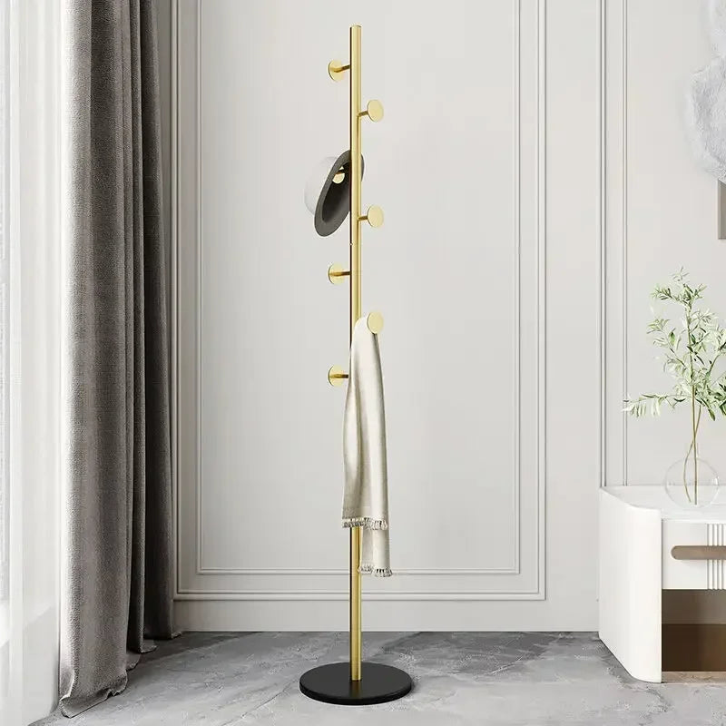 Metal Standing Holder for Purse, Tree with Light, Luxury Rock Plate Base, Marble Scarf and Bag Rack, Minimalist Stand - vue 14 sur 22