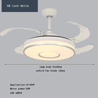 plafonnier led intelligent à pales rétractables design moderne