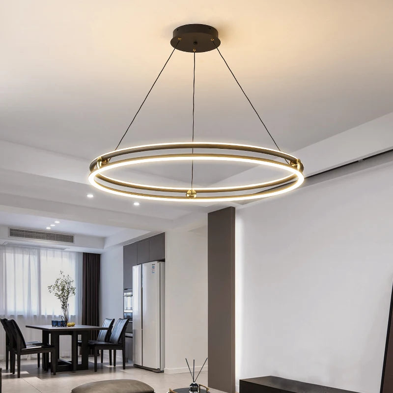 lustre led circulaire minimaliste dimmable éclairage rmodern - vue 5 sur 11