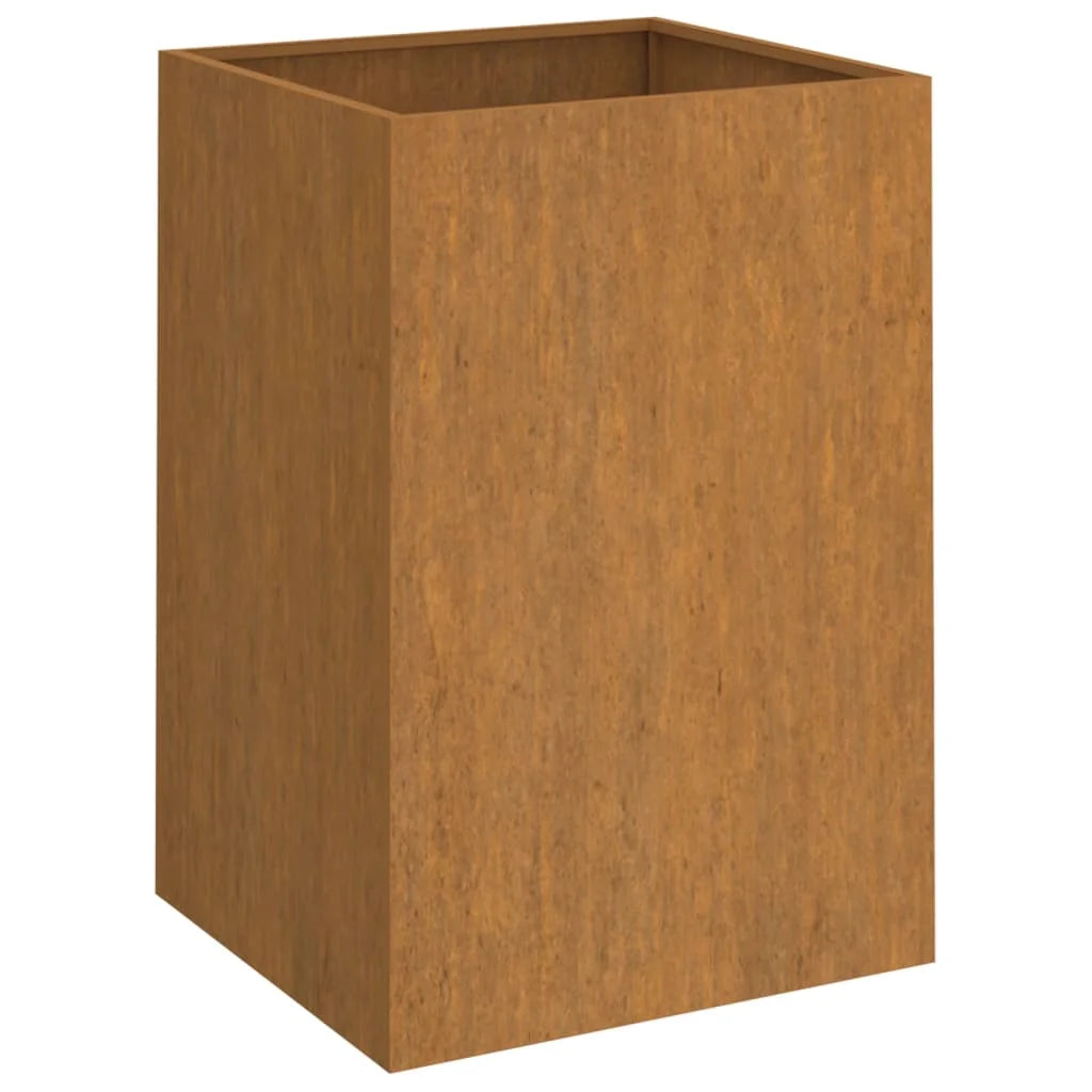 Rusty planter 52x48x75 cm corten Steel, Artefact balcony garden vegetable garden vegetable plantation box outdoor terrace garden flower Pot - vue 2 sur 6
