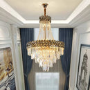 lustre led en cristal design moderne pour villa duplex