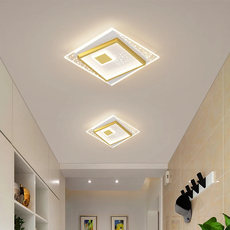 plafonnier moderne en fer forgé avec design géométrique créatif - vue 7 sur 12