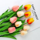 5 Bundles Vibrant Real Touch Artificial Tulips -Faux Flowers - &Home Accent - Weddings,Mother's Day,Valentine's Day
