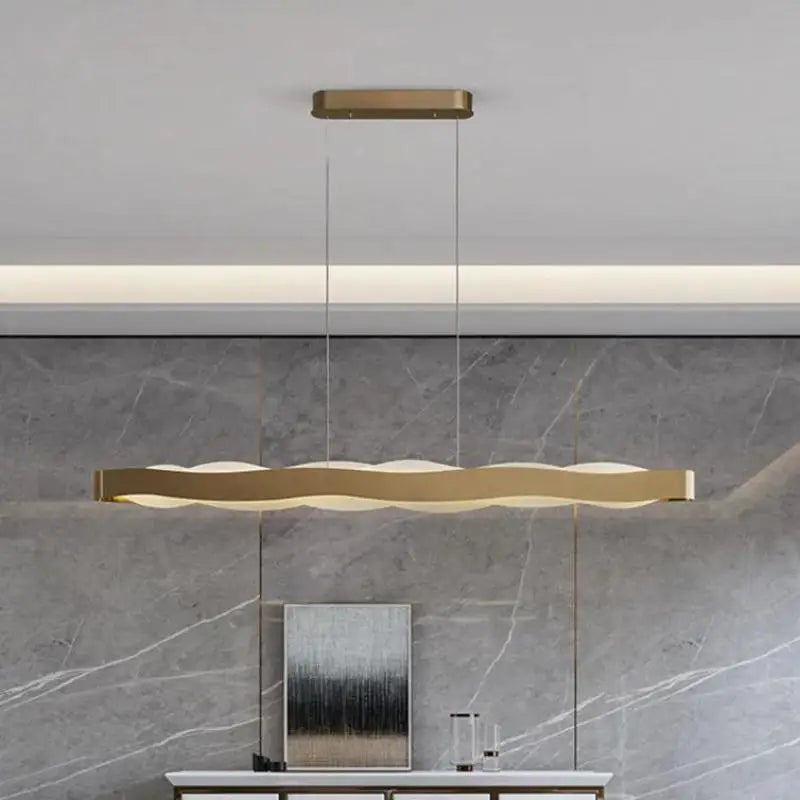 lustre moderne en acier led avec suspension en acrylique - vue 4 sur 18