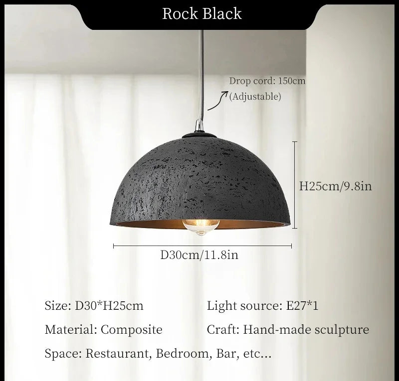 Modern minimalist wabi-sabi decorative pendant light for interiors