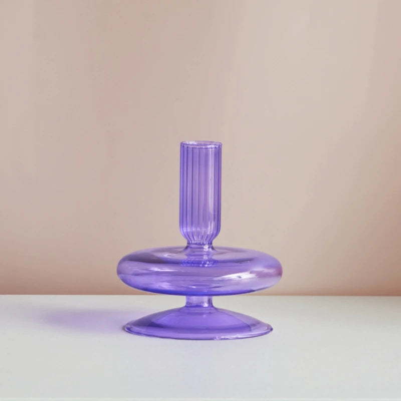 bougeoirs en verre pour décoration de mariage et cadeau Noël - vue 12 sur 24