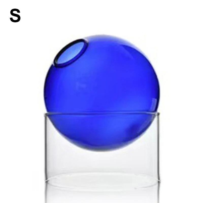 mini vase rond en verre pour décoration hydroponique écologique - vue 17 sur 18